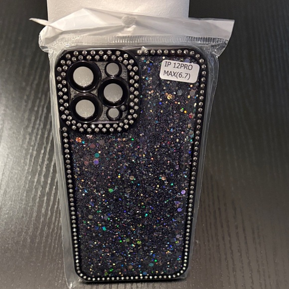 Glitter Silver Phone Case for iPhone 12 Pro Max - Picture 9 of 9